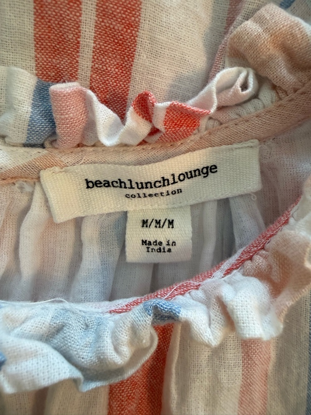 Women’s beachlunchlounge Sleeveless Tiered Stripe Dress Lined Size Medium - Picture 3 of 9